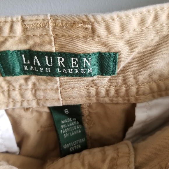 👖RALPH LAUREN KHAKI BELTED SHORTS - Picture 5 of 5